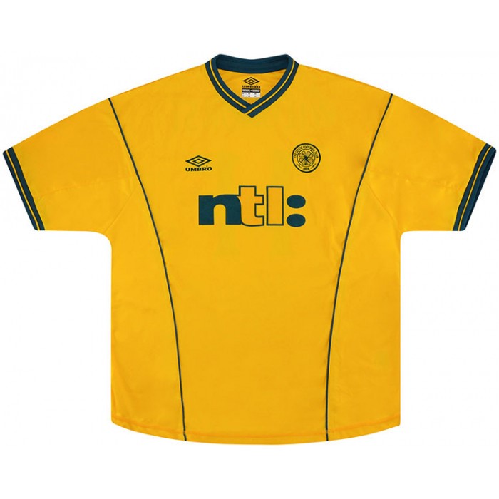 Camiseta Celtic 2ª Retro 2001 2003 Amarillo